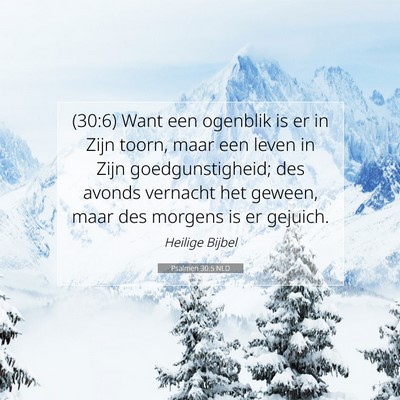 Picture 07 - Psalmen 30:5 NLD - (30:6) Want een ogenblik is er in Zijn toorn, - Bible Verse Picture
