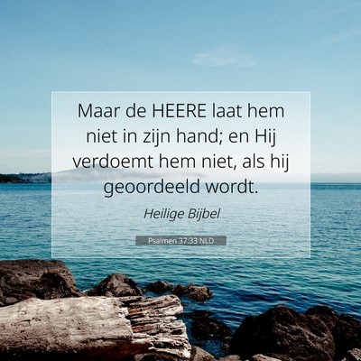 Picture 07 - Psalmen 37:33 NLD - Maar de HEERE laat hem niet in zijn hand; en Hij - Bible Verse Picture