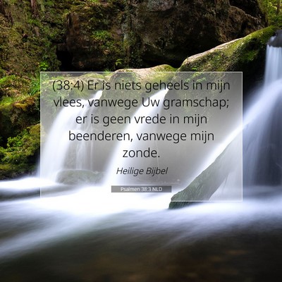 Picture 07 - Psalmen 38:3 NLD - (38:4) Er is niets geheels in mijn vlees, vanwege - Bible Verse Picture