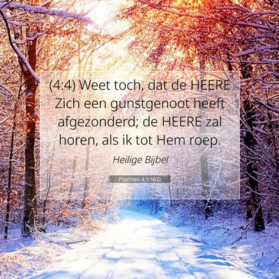 Picture 07 - Psalmen 4:3 NLD - (4:4) Weet toch, dat de HEERE Zich een - Bible Verse Picture