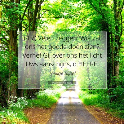 Picture 07 - Psalmen 4:6 NLD - (4:7) Velen zeggen: Wie zal ons het goede doen - Bible Verse Picture