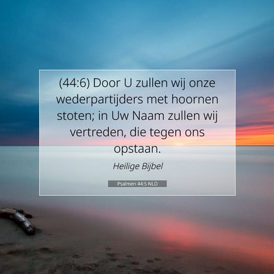Picture 07 - Psalmen 44:5 NLD - (44:6) Door U zullen wij onze wederpartijders met - Bible Verse Picture