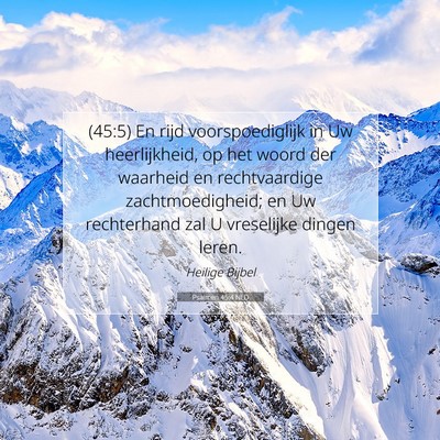 Picture 07 - Psalmen 45:4 NLD - (45:5) En rijd voorspoediglijk in Uw - Bible Verse Picture