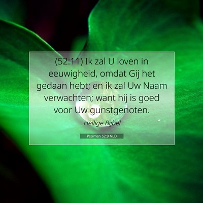 Picture 07 - Psalmen 52:9 NLD - (52:11) Ik zal U loven in eeuwigheid, omdat Gij - Bible Verse Picture