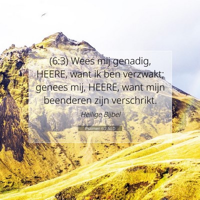 Picture 07 - Psalmen 6:2 NLD - (6:3) Wees mij genadig, HEERE, want ik ben - Bible Verse Picture