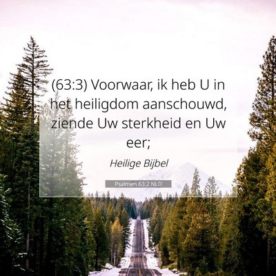 Picture 07 - Psalmen 63:2 NLD - (63:3) Voorwaar, ik heb U in het heiligdom - Bible Verse Picture