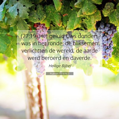 Picture 07 - Psalmen 77:18 NLD - (77:19) Het geluid Uws donders was in het ronde; - Bible Verse Picture