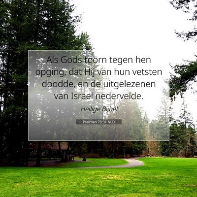 Picture 07 - Psalmen 78:31 NLD - Als Gods toorn tegen hen opging, dat Hij van hun - Bible Verse Picture