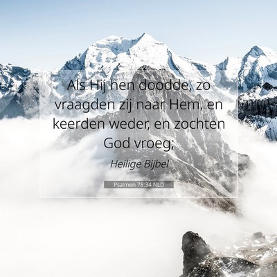 Picture 07 - Psalmen 78:34 NLD - Als Hij hen doodde, zo vraagden zij naar Hem, en - Bible Verse Picture