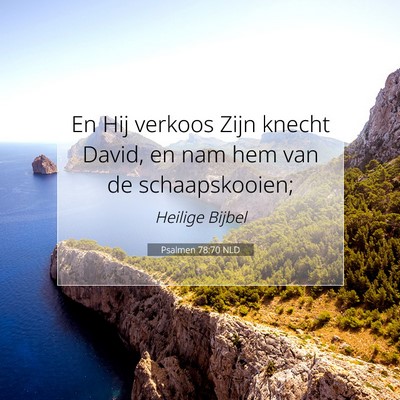 Picture 07 - Psalmen 78:70 NLD - En Hij verkoos Zijn knecht David, en nam hem van - Bible Verse Picture