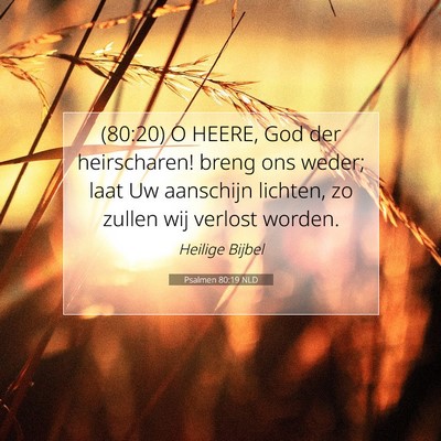 Picture 07 - Psalmen 80:19 NLD - (80:20) O HEERE, God der heirscharen! breng ons - Bible Verse Picture