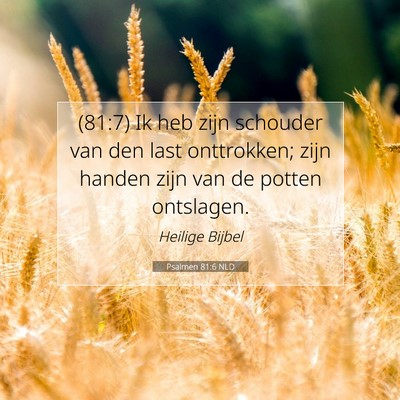 Picture 07 - Psalmen 81:6 NLD - (81:7) Ik heb zijn schouder van den last - Bible Verse Picture