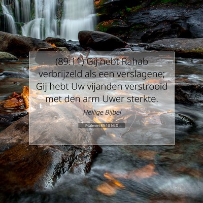 Picture 07 - Psalmen 89:10 NLD - (89:11) Gij hebt Rahab verbrijzeld als een - Bible Verse Picture