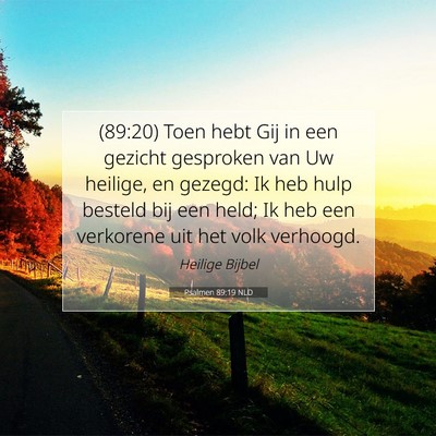Picture 07 - Psalmen 89:19 NLD - (89:20) Toen hebt Gij in een gezicht gesproken - Bible Verse Picture