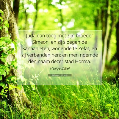 Picture 07 - Richtere 1:17 NLD - Juda dan toog met zijn broeder Simeon, en zij - Bible Verse Picture