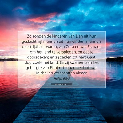 Picture 07 - Richtere 18:2 NLD - Zo zonden de kinderen van Dan uit hun geslacht - Bible Verse Picture