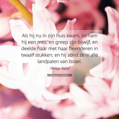 Picture 07 - Richtere 19:29 NLD - Als hij nu in zijn huis kwam, zo nam hij een mes, - Bible Verse Picture