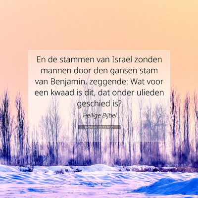 Picture 07 - Richtere 20:12 NLD - En de stammen van Israel zonden mannen door den - Bible Verse Picture