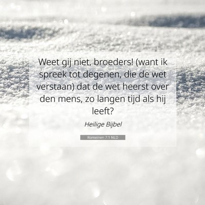 Picture 07 - Romeinen 7:1 NLD - Weet gij niet, broeders! (want ik spreek tot - Bible Verse Picture