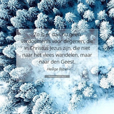 Picture 07 - Romeinen 8:1 NLD - Zo is er dan nu geen verdoemenis voor degenen, - Bible Verse Picture
