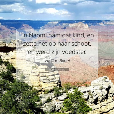 Picture 07 - Ruth 4:16 NLD - En Naomi nam dat kind, en zette het op haar - Bible Verse Picture