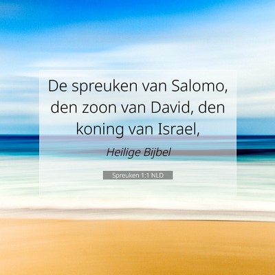Picture 07 - Spreuken 1:1 NLD - De spreuken van Salomo, den zoon van David, den - Bible Verse Picture