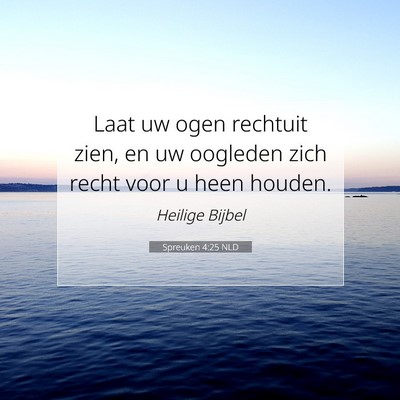 Picture 07 - Spreuken 4:25 NLD - Laat uw ogen rechtuit zien, en uw oogleden zich - Bible Verse Picture