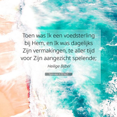 Picture 07 - Spreuken 8:30 NLD - Toen was Ik een voedsterling bij Hem, en Ik was - Bible Verse Picture