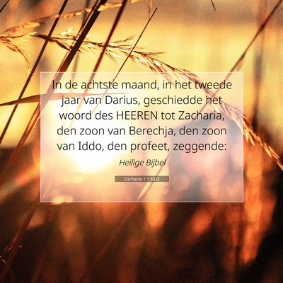 Picture 07 - Zacharia 1:1 NLD - In de achtste maand, in het tweede jaar van - Bible Verse Picture