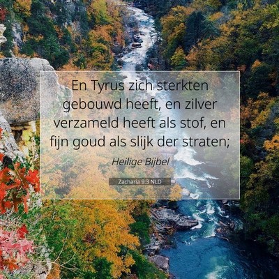 Picture 07 - Zacharia 9:3 NLD - En Tyrus zich sterkten gebouwd heeft, en zilver - Bible Verse Picture