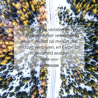 Picture 07 - Zefanja 2:4 NLD - Want Gaza zal verlaten wezen, en Askelon zal ter - Bible Verse Picture