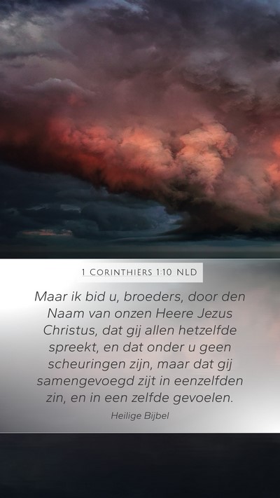 1 Corinthiërs 1:10 NLD Bible Verse Image