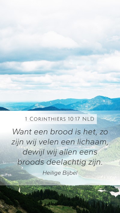 1 Corinthiërs 10:17 NLD Bible Verse Image