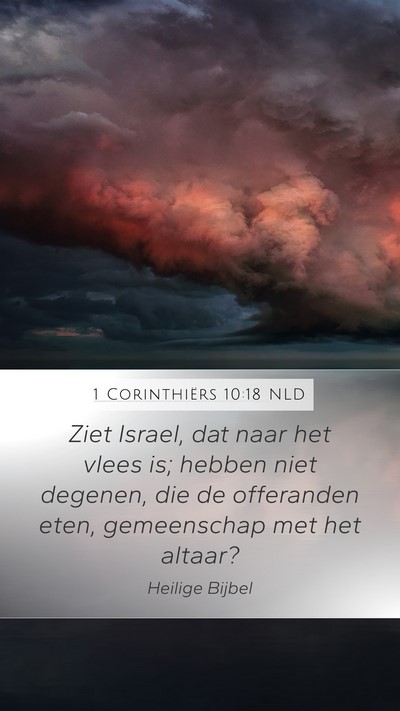 1 Corinthiërs 10:18 NLD Bible Verse Image