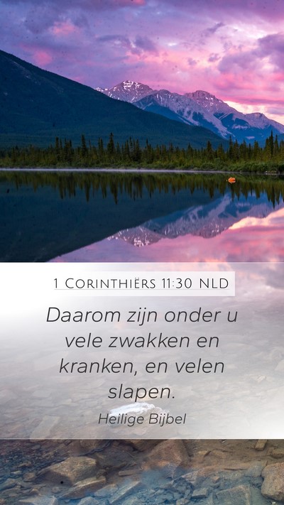 1 Corinthiërs 11:30 NLD Bible Verse Image