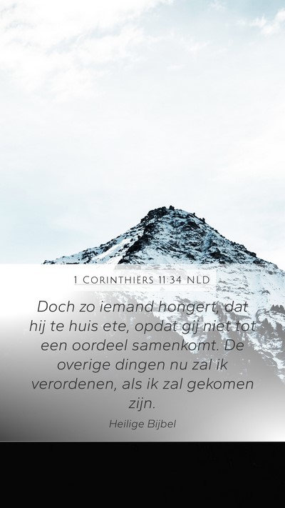 1 Corinthiërs 11:34 NLD Bible Verse Image