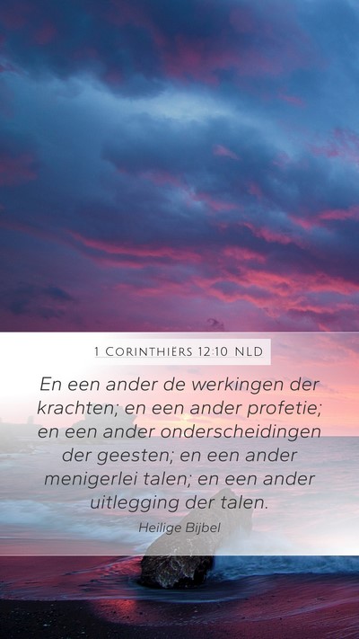 1 Corinthiërs 12:10 NLD Bible Verse Image
