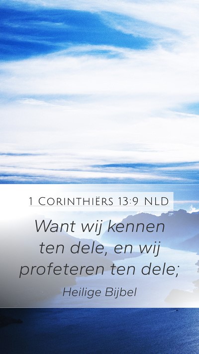 1 Corinthiërs 13:9 NLD Bible Verse Image