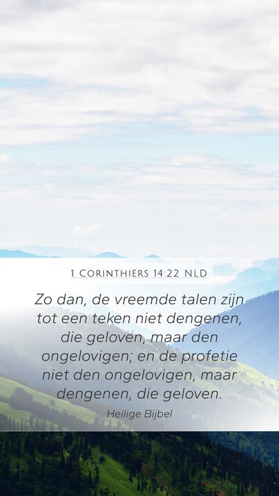 1 Corinthiërs 14:22 NLD Bible Verse Image