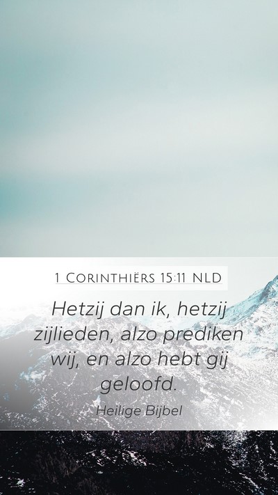 1 Corinthiërs 15:11 NLD Bible Verse Image