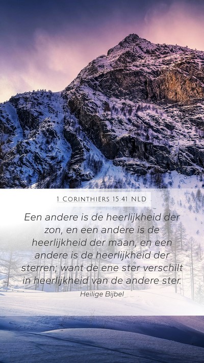 1 Corinthiërs 15:41 NLD Bible Verse Image