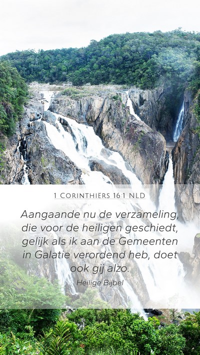 1 Corinthiërs 16:1 NLD Bible Verse Image