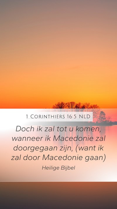 1 Corinthiërs 16:5 NLD Bible Verse Image