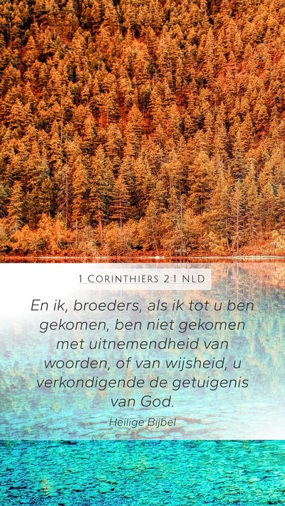 1 Corinthiërs 2:1 NLD Bible Verse Image