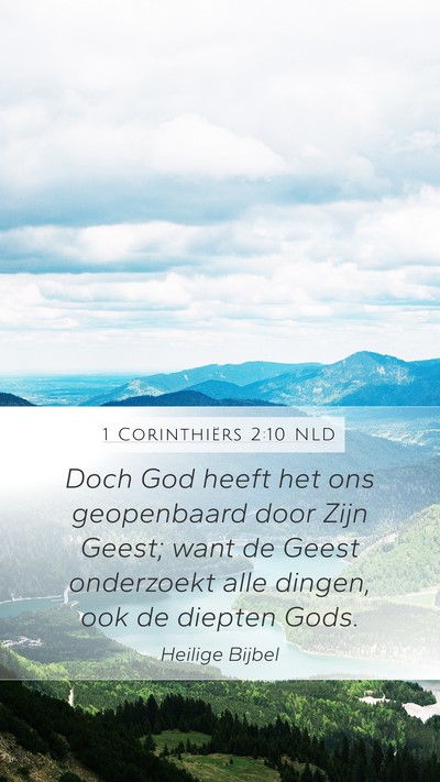 1 Corinthiërs 2:10 NLD Bible Verse Image