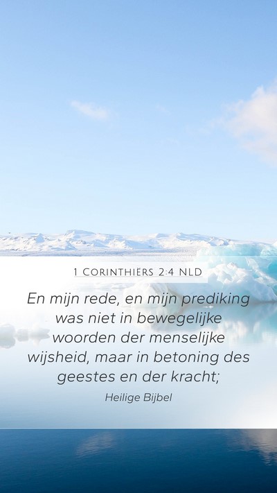 1 Corinthiërs 2:4 NLD Bible Verse Image