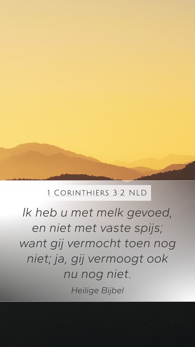 1 Corinthiërs 3:2 NLD Bible Verse Image