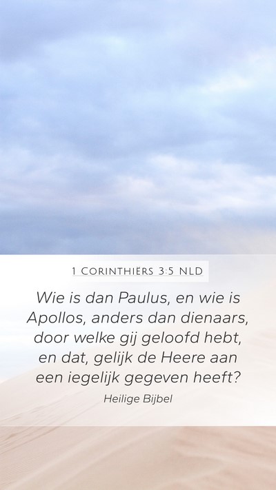 1 Corinthiërs 3:5 NLD Bible Verse Image