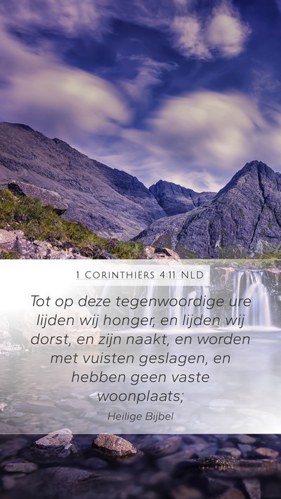 1 Corinthiërs 4:11 NLD Bible Verse Image