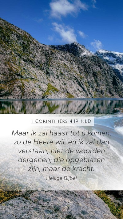 1 Corinthiërs 4:19 NLD Bible Verse Image